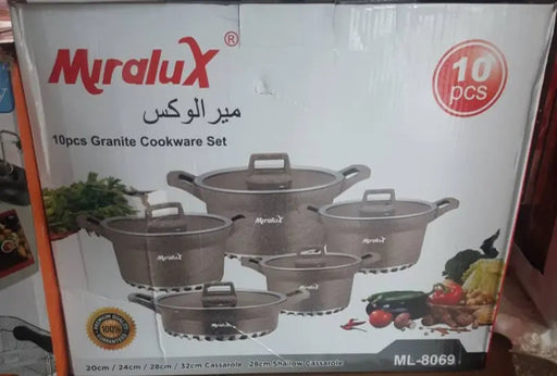 Maralux 10pcs Granite Cookware Set – ML-8069 Murukali.com