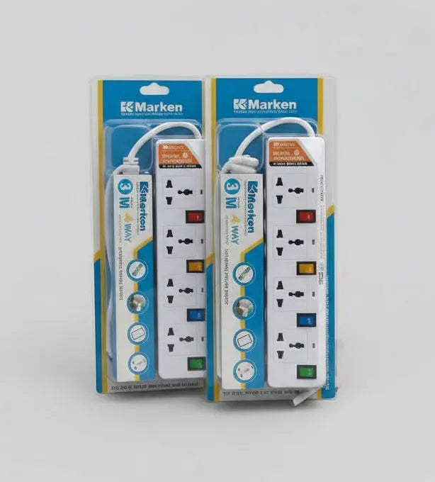Marken 3M 4-Way Universal Power Extension with Surge Protector