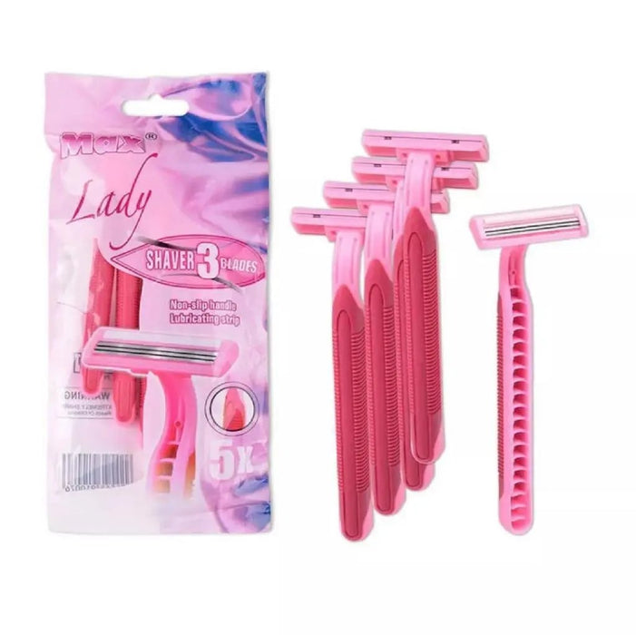 Max Lady Disposable Razors 3Blades 5pcs Murukali.com