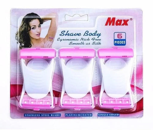 Max Shave Body Razor 6pcs Stainless Steel Blade Murukali.com