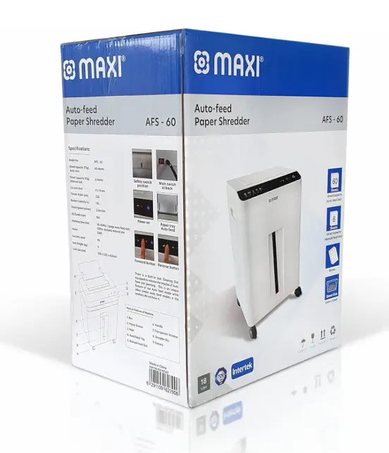 Maxi Paper Shreder Auto Feed AFS 60 Shred 60 Sheets- Imashini ica Impapuro Murukali.com