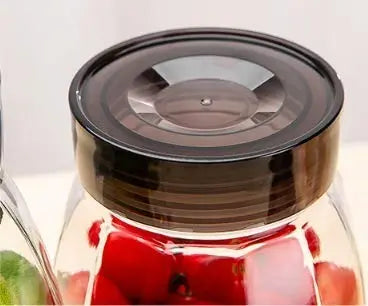 Maya 1.2L Glass Food Storage Jar with Breathing Valve Lid Murukali.com