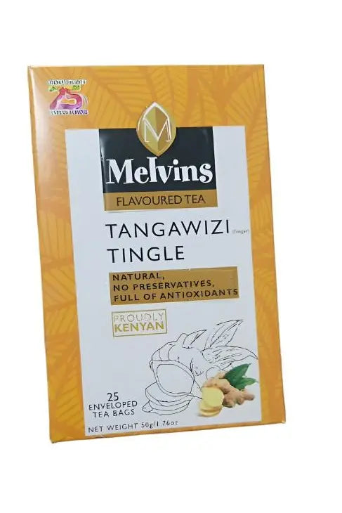 Melvins Flavored Tea Tangawizi Tingle Natural Net Weight 5Gg murukali.com