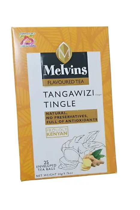 Melvins Flavored Tea Tangawizi Tingle Natural Net Weight 5Gg murukali.com