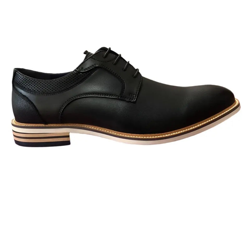 Men Black Derbys leather Formal Shoes murukali.com