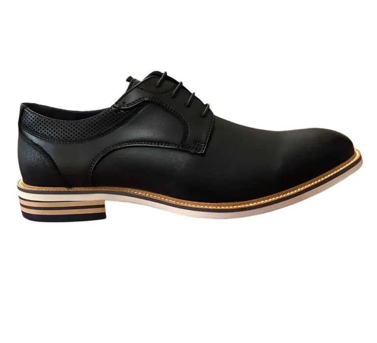 Men Black Derbys leather Formal Shoes murukali.com