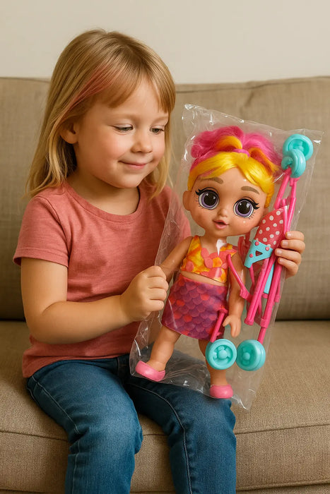 Mermaid Magic Doll with Stroller Set - Colorful Playtime Fun for Kids Murukali.com