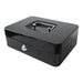 Metal Cash Box with Cash Tray and Key Lock, Black murukali.com