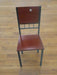 Metal Dining Chair with Wooden Seat Murukali.com