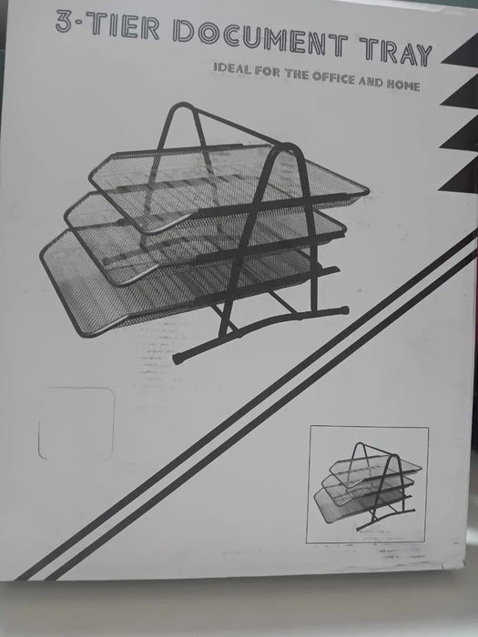 Metal Mesh Desk Organizer   Multi-Tier Letter Tray Murukali.com