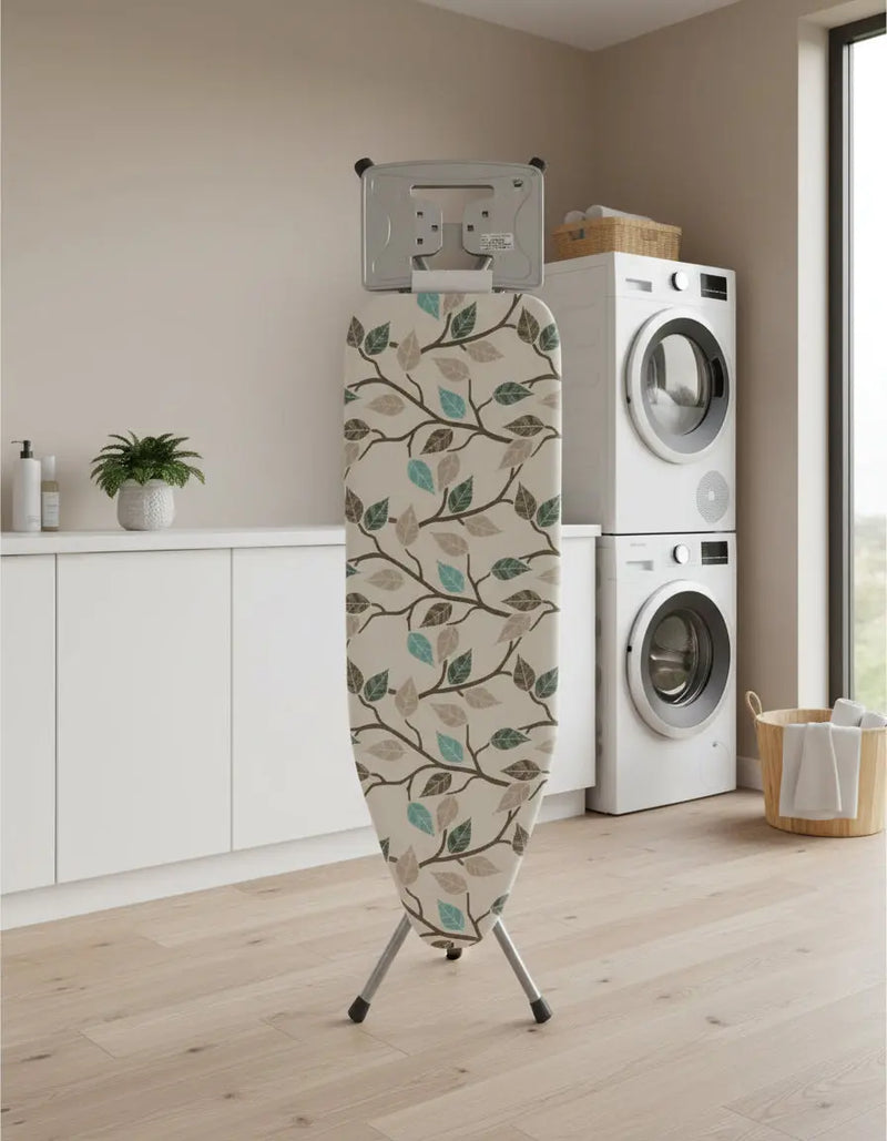 Michelino Ironing Board with Multi-Color Leaf Pattern Cover size 120*38cm