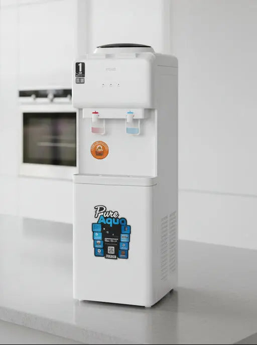 Mika Standing Water Dispenser – Hot & Normal with Storage Cabinet Murukali.com