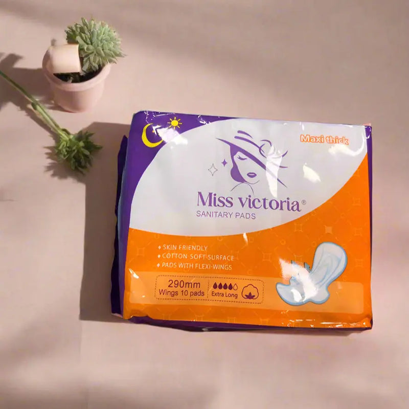 Miss Victoria Maxi Thick Sanitary Pads with Wings - 290mm, 10 Pads Murukali.com