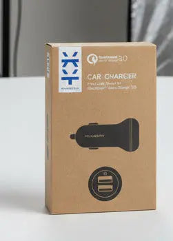 Mixberry 2-pot Car Charger - Qualcomm QC3.0 fast charge - Black Hongkong Ip