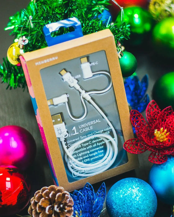 Mixberry 3-in-1 USB Cable - Type-C + Lightning + MicroUSB - MFi Certified Hongkong Ip