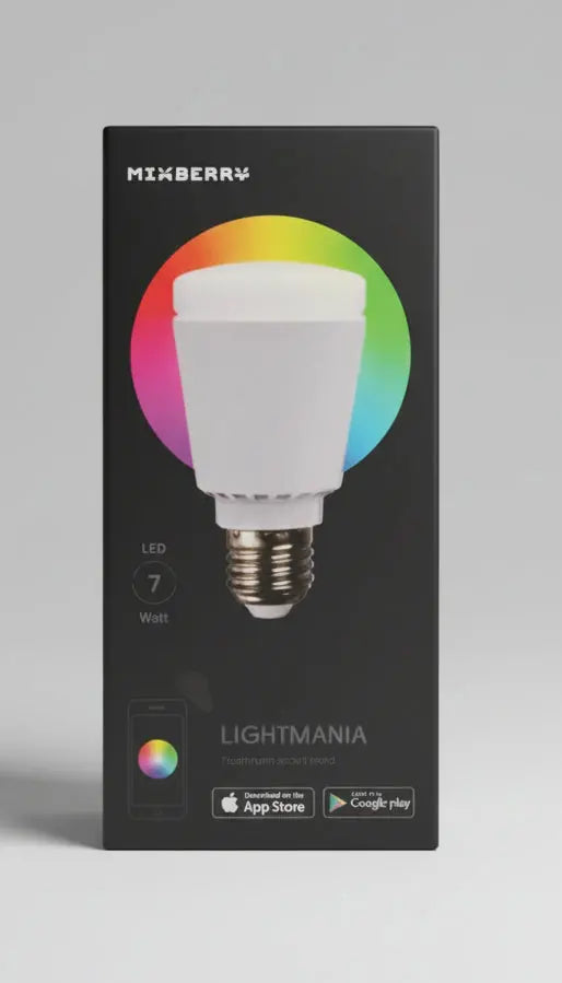 Mixberry Bluetooth Smart LED Bulb - 560 Lumen Brightness - RGB color Plus White Hongkong Ip