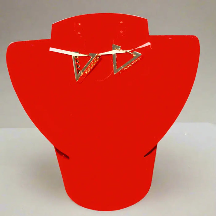 Modern Geometric Gold Triangle Earrings Maman Fatu