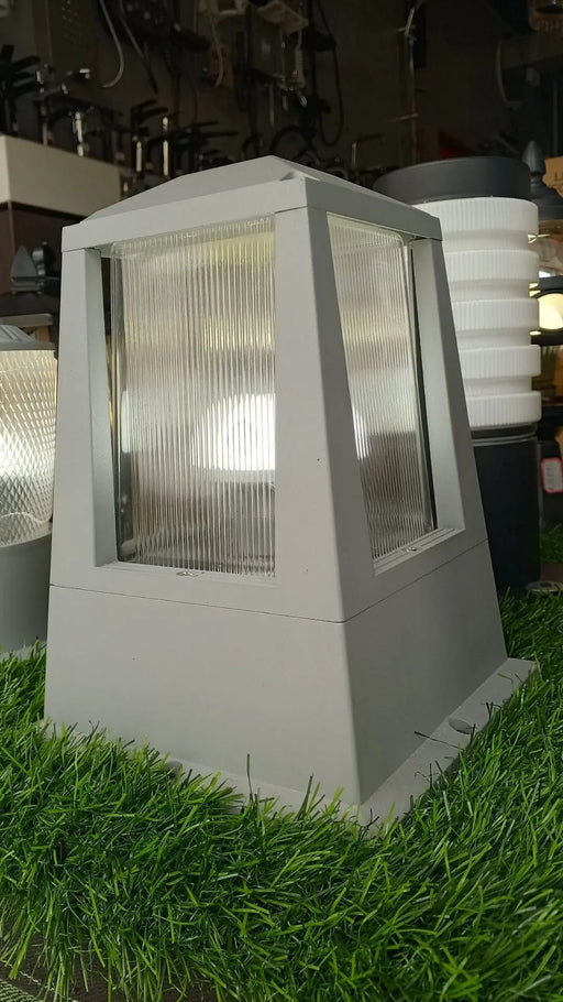 Modern Light Gray Outdoor Lamp Post murukali.com