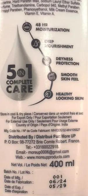 More Up Body Lotion Milk Essence Total Moisture For Men 400ml Murukali.com