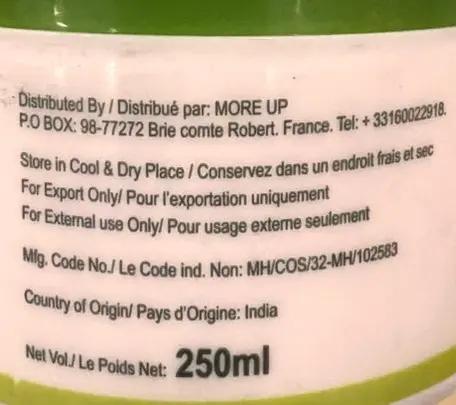 More Up Hair Repair Treatment Cream Olive and Amla 250ml Murukali.com