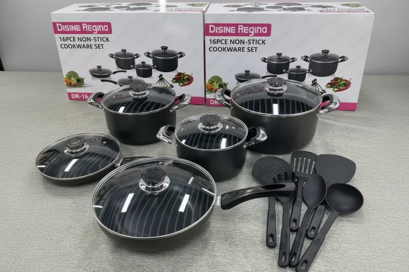 Mudan Comfort Collection 16pcs Non-Stick Cookware Set Murukali.com