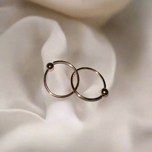 Multicolor Gold Beaded Hoop Earrings Maman Fatu