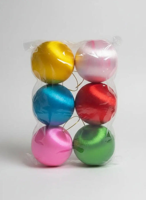 Multicolored Christmas Ball Ornaments 8cm 6pcs
