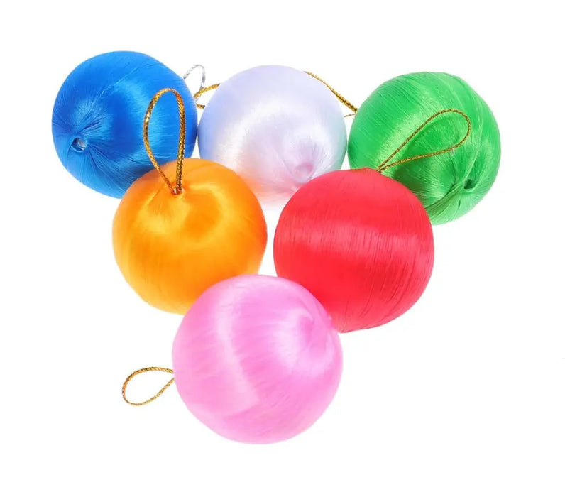 Multicolored Christmas Ball Ornaments 8cm 6pcs