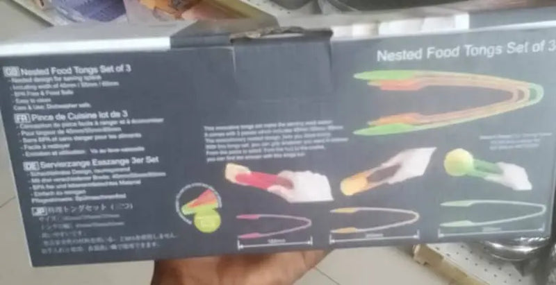 Must-Have Nested Food Tongs Set of 3 – Perfect for Every Kitchen! Murukali.com