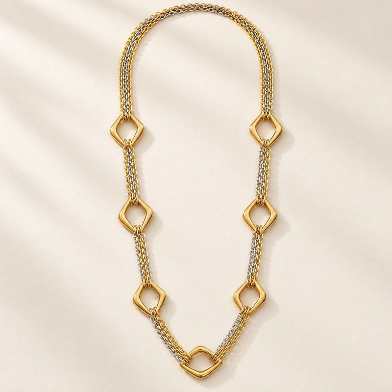 Two-Tone Stainless Steel Necklace 50gm