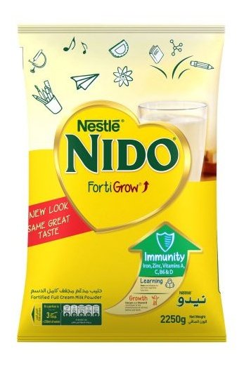 Nido Fortified Full Cream Powder Milk Pouch Milk 2250g murukali.com