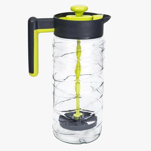 Nilkamal Transparent Glass Jug with a Muddler Lid and Handle 1.46L Murukali.com