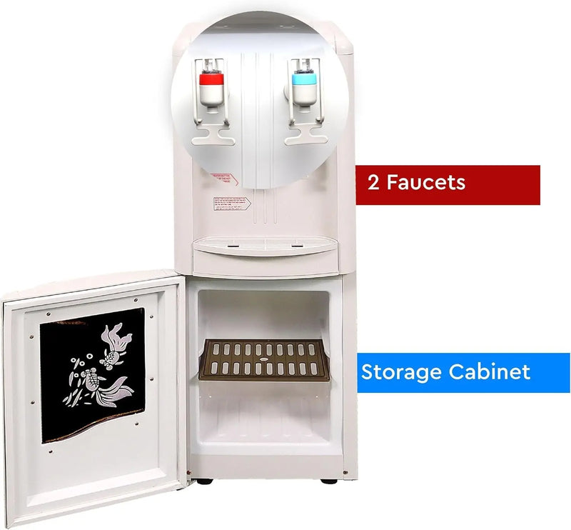 Nobel Hot and Cold Water Dispenser with Storage Cabinet Murukali.com
