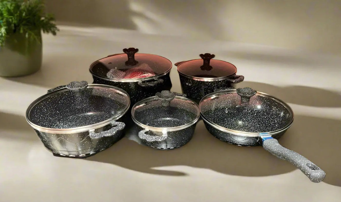 Non-stick Cookware Set with  Granite Finish Murukali.com