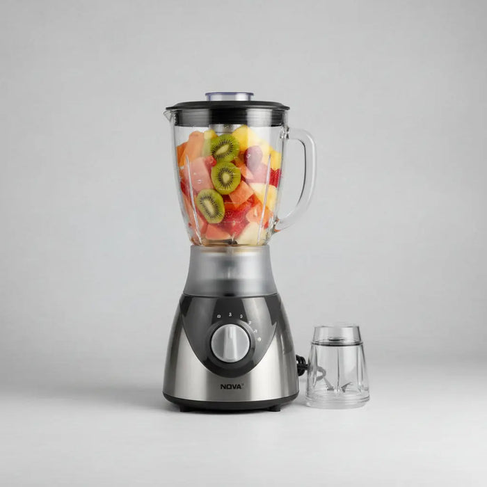 Nova NM-1104BG Blender with Grinder – 350W 4-Speed Kitchen Blender