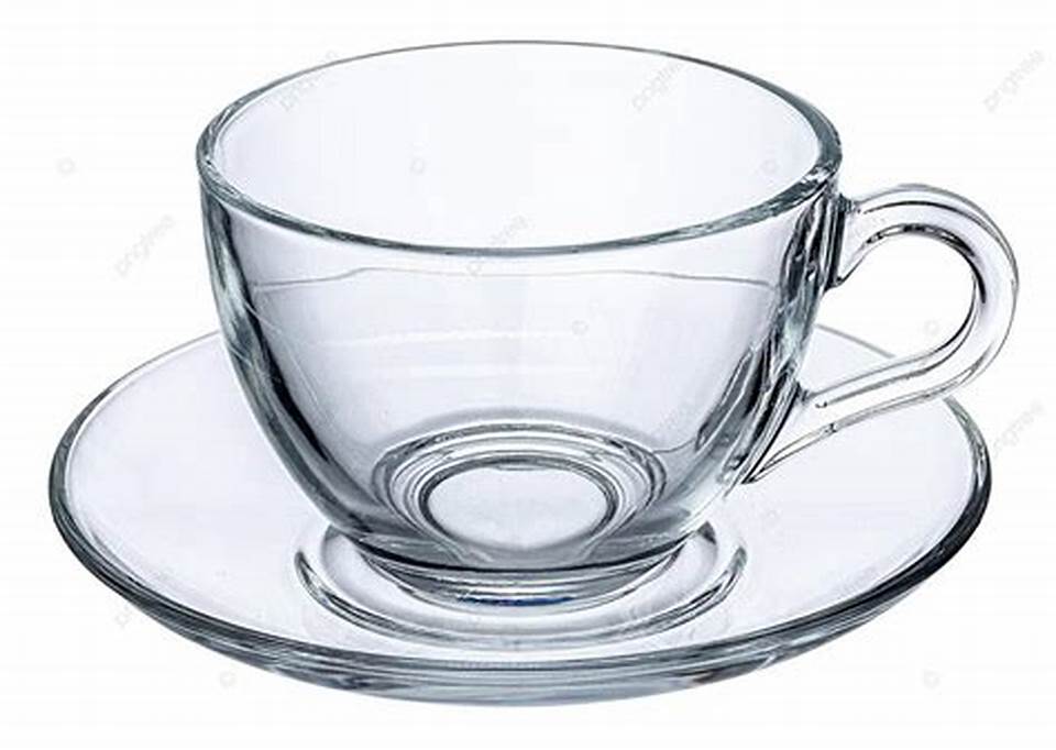 Transparent Glass Cup Coffee Tea Cup With Saucer