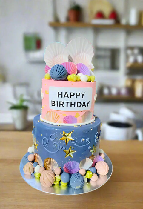Ocean-Themed Happy Birthday Cake Murukali.com