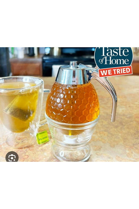 Honey Dispenser (Honeycomb Glass Design)