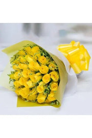 One Color Rose Flowers with Greens Boucket 60pcs murukali.com