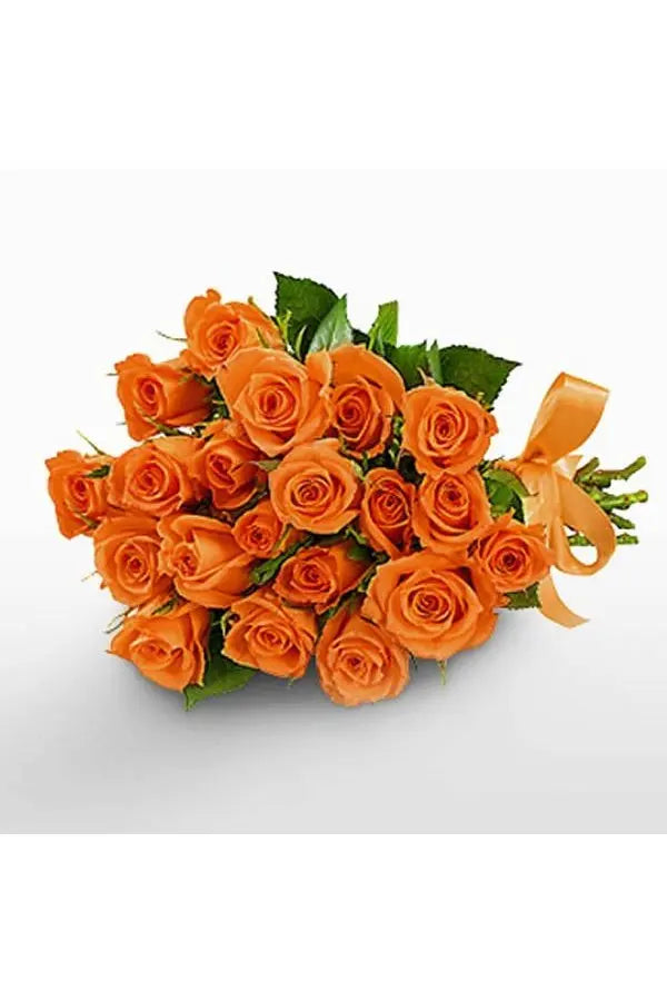 One Color Rose Flowers with Greens Boucket 60pcs murukali.com