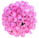 One Color Rose Flowers with Greens Boucket 60pcs murukali.com