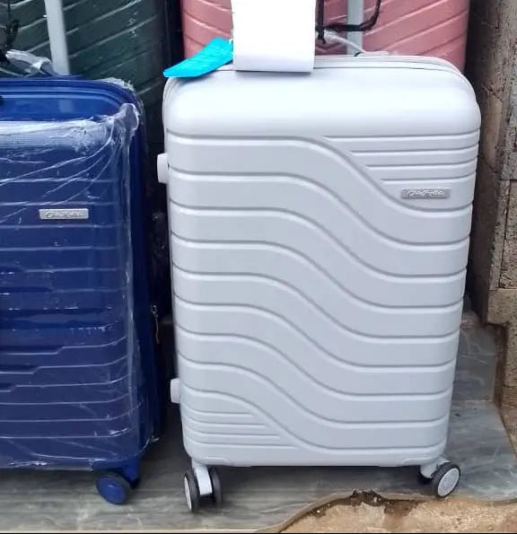 Ostrich Silver Wave Hard-Shell Trolley Luggage Bag Large size Murukali.com