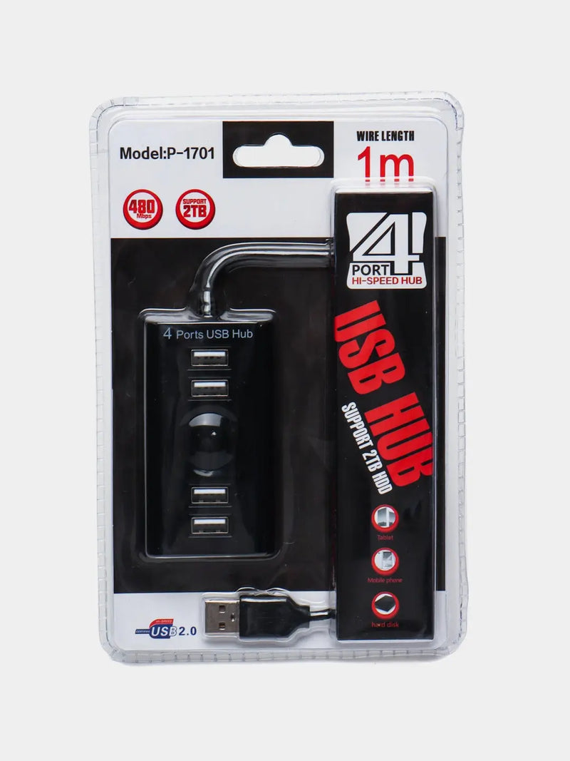 P-1701 4-Port USB 2.0 Hub – Expand Your Connectivity Murukali.com