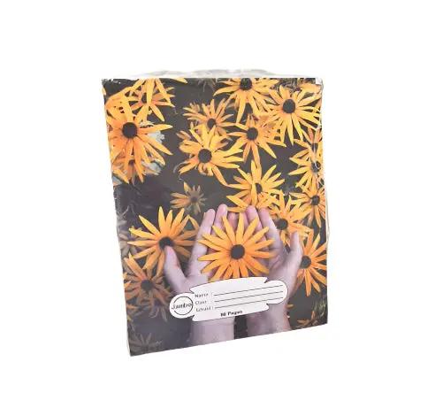 Pack of Jambo Exercise Books – Yellow Daisy Cover 96page Murukali.com
