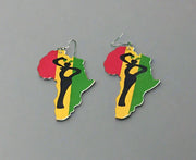 Pair of African Map Dangle Earrings Murukali.com