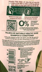 Palmolive Naturals Healthy Shine Almond Oil & Milk Shampoo & Conditioner 600ml Murukali.com