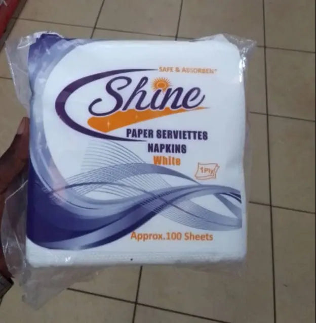 Paper Serviettes - White Napkins (100 Serviettes) Murukali.com