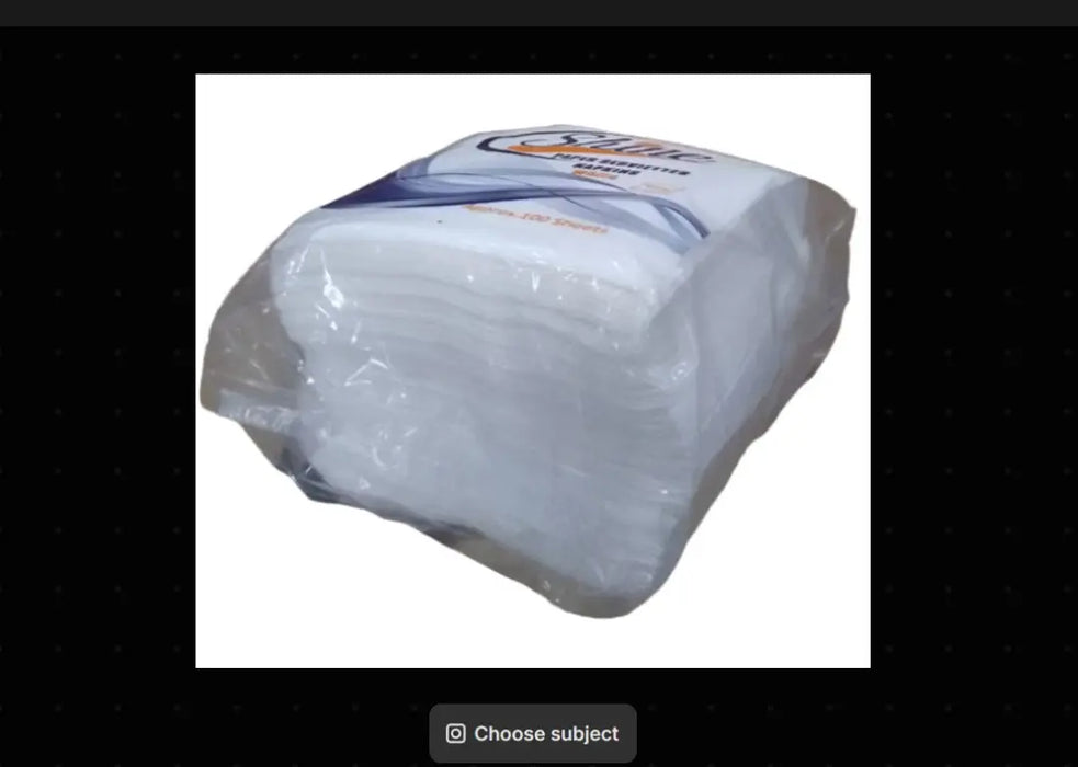 Paper Serviettes - White Napkins (100 Serviettes) Murukali.com