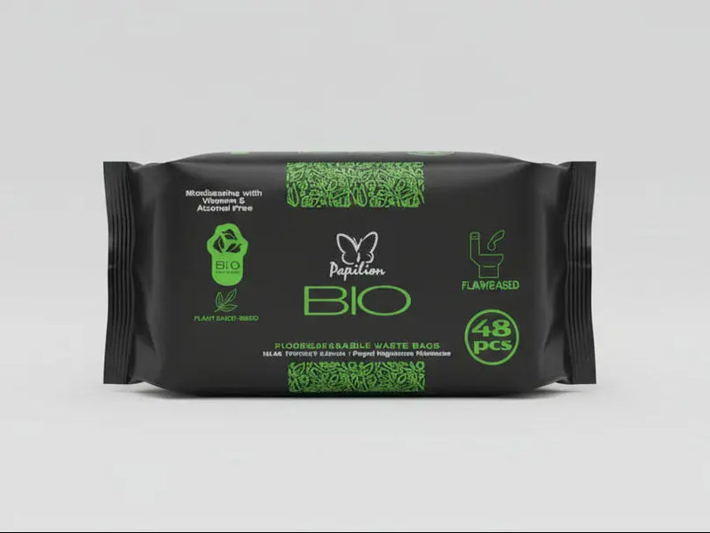 Papilion Black Series Flushable Wipes 48pcs