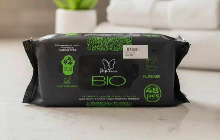 Papilion Black Series Flushable Wipes 48pcs